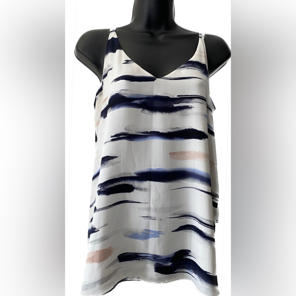 Willow & Thread WHT/NAVY/PNK Lined Tank, S Spring Sale